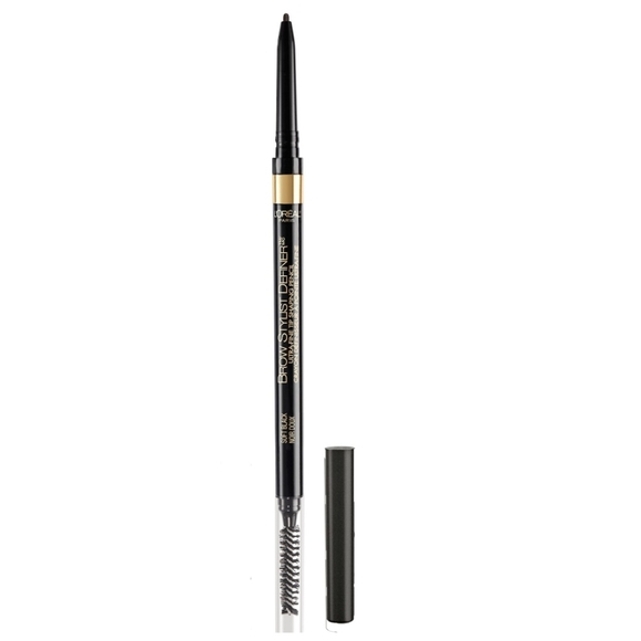 ⭐4/$15 Loreal Paris Brow Stylist Definer Waterproof Eyebrow Pencil Soft Black - Picture 6 of 12